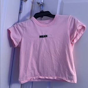 mean girls the movie  pink cropped tee